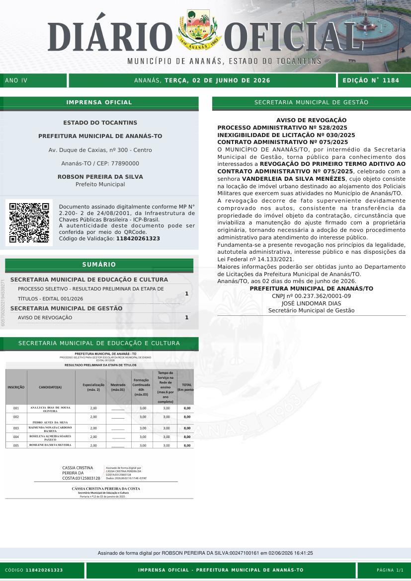 Capa da edição
