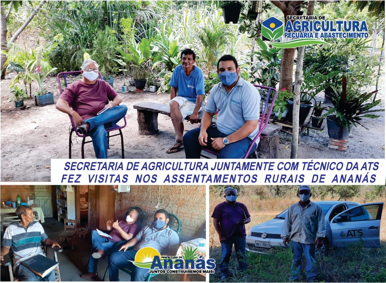 Secretaria Municipal de Agricultura, Pecuária e Abastecimento de Ananás, juntamente com Técnico da ATS fez visitas nos Assentamentos Rurais Secretaria Municipal de Agricultura, Pecuária e Abastecimento de Ananás, juntamente com Técnico da ATS fez visitas nos Assentamentos Rurais