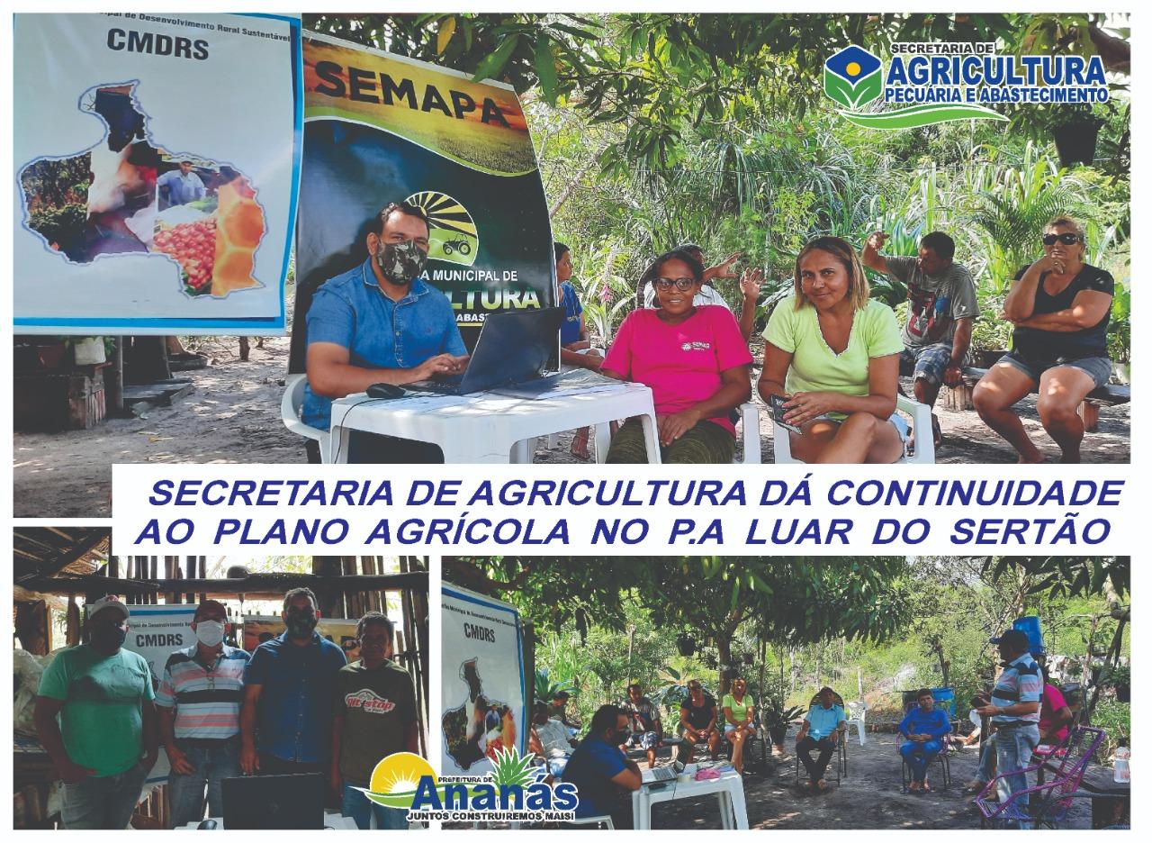 Secretaria Municipal de Agricultura, Pecuária e Abastecimento, dá continuidade ao Plano Agrícola 2021 – No P.A LUAR DO SERTÃO Secretaria Municipal de Agricultura, Pecuária e Abastecimento, dá continuidade ao Plano Agrícola 2021 – No P.A LUAR DO SERTÃO