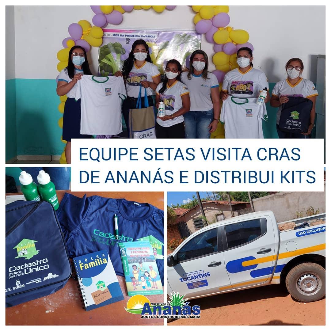 Equipe SETAS visita CRAS de Ananás e distribui kits Equipe SETAS visita CRAS de Ananás e distribui kits
