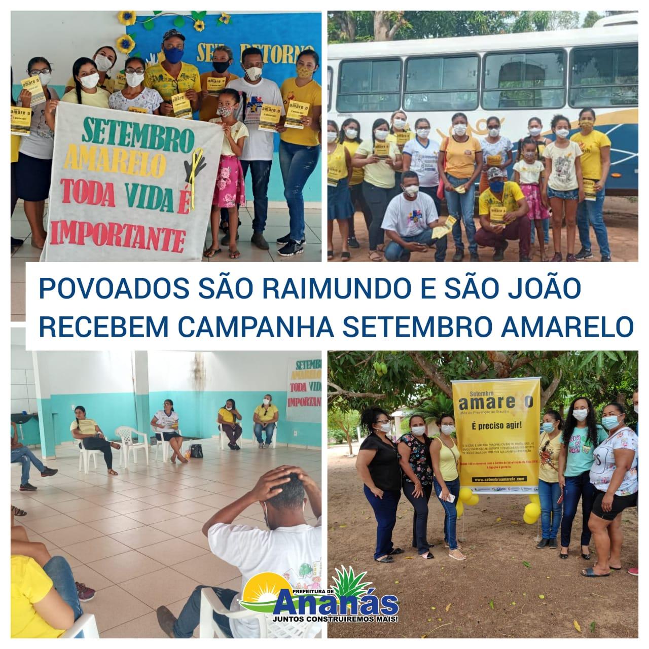 POVOADOS SÃO RAIMUNDO E SÃO JOÃO RECEBEM CAMPANHA SETEMBRO AMARELO POVOADOS SÃO RAIMUNDO E SÃO JOÃO RECEBEM CAMPANHA SETEMBRO AMARELO