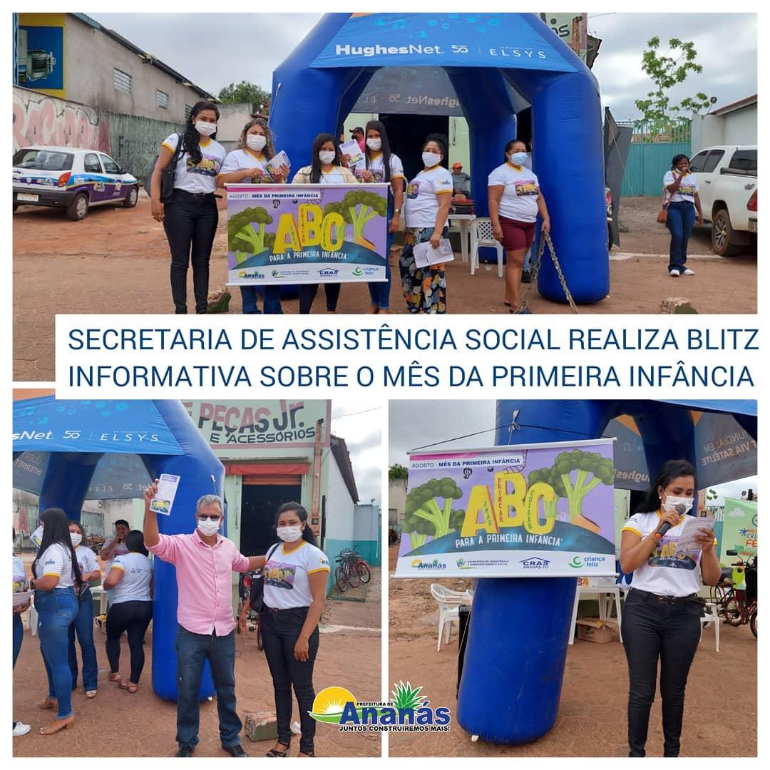 Secretaria de Assistência Social realiza blitz informativa sobre o mês da primeira infância Secretaria de Assistência Social realiza blitz informativa sobre o mês da primeira infância