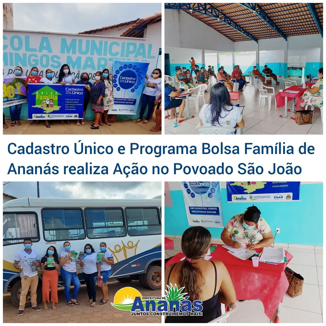CADASTRO ÚNICO E PROGRAMA BOLSA FAMÍLIA DE ANANÁS REALIZA AÇÃO NO POVOADO SÃO JOÃO CADASTRO ÚNICO E PROGRAMA BOLSA FAMÍLIA DE ANANÁS REALIZA AÇÃO NO POVOADO SÃO JOÃO