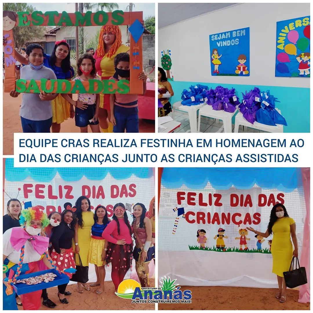 EQUIPE CRAS REALIZA FESTINHA EM HOMENAGEM AO DIA DAS CRIANÇAS JUNTO AS CRIANÇAS ASSISTIDAS EQUIPE CRAS REALIZA FESTINHA EM HOMENAGEM AO DIA DAS CRIANÇAS JUNTO AS CRIANÇAS ASSISTIDAS