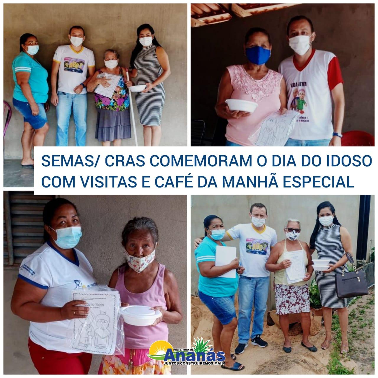SEMAS/CRAS COMEMORAM O DIA DO IDOSO COM VISITAS E CAFÉ DA MANHÃ ESPECIAL SEMAS/CRAS COMEMORAM O DIA DO IDOSO COM VISITAS E CAFÉ DA MANHÃ ESPECIAL